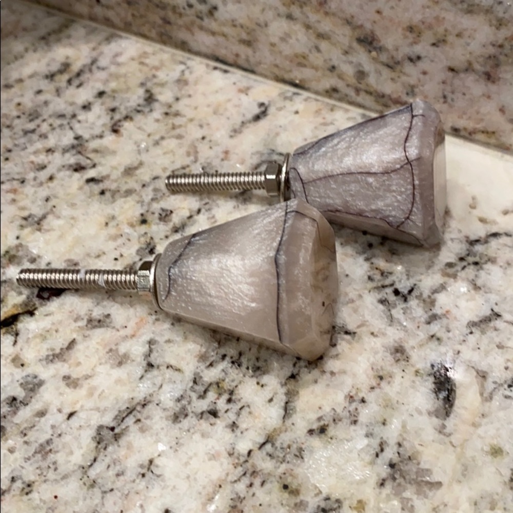 NWOT- PAIR OF STONE KNOBS